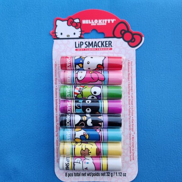 NEW Lip Smacker Sanrio Hello Kitty 8-Piece Flavored Lip Balm My Melody Little - Picture 1 of 16